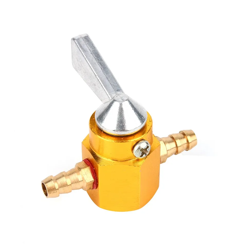 

Universal 6mm Motorbike Motorcycle In-Line Petrol On-Off Fuel Tap Switch Gold