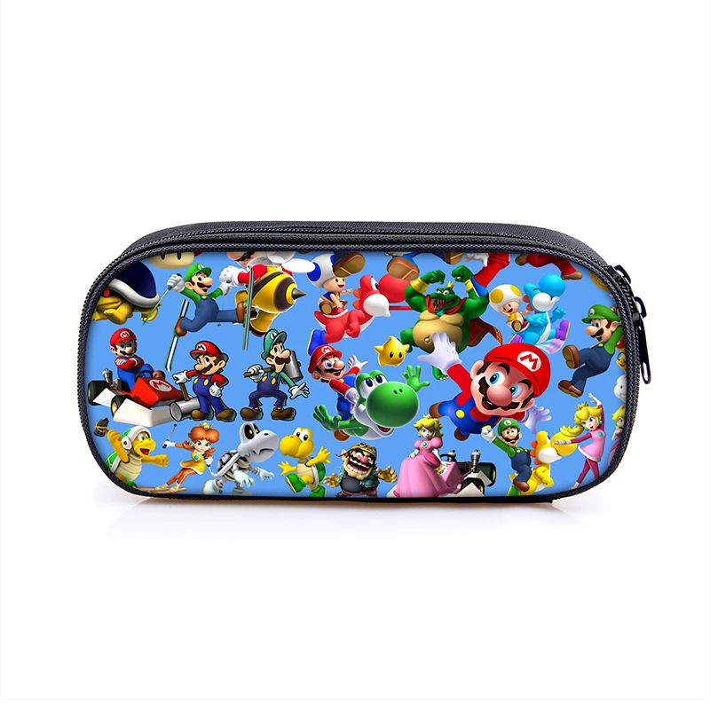 Super Mario Bros Sonic Kids PencilBag, Студенческая сумка для детей, новая милая Высококачественная канцелярская сумка, пенал