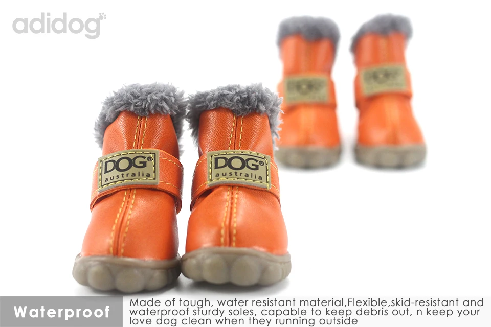 Pet Dog Shoes Winter Super Warm 4pcs set Dogs Boots Cotton Anti Slip XS 2XL Shoes for Small Pet Product ChiHuaHua Waterproof 307