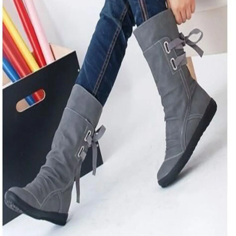Masorini United States Foreign Trade Explosion Models Large Size Women's Shoes Belt Buckle In The Tube Boots After The Str W-270