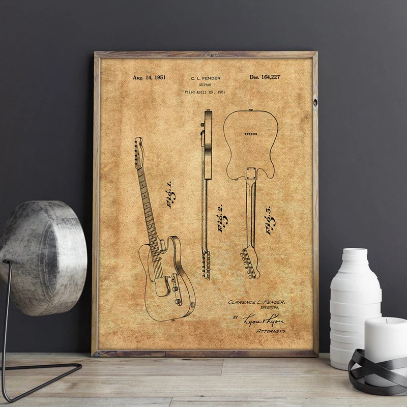 Electric Guitar Wall Art Print