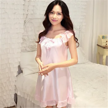 

2018 Nightgown Nightwear Women Dress Sexy Lingerie Nightdress sleepwear leisurewear sleepdress women sleepshirt AW7343