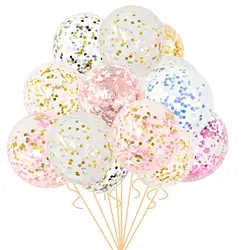 5 шт. 12 дюймов шт. конфетти воздушные шары прозрачные баллоны вечерние для вечеринки Свадебные украшения для вечеринки детские товары для