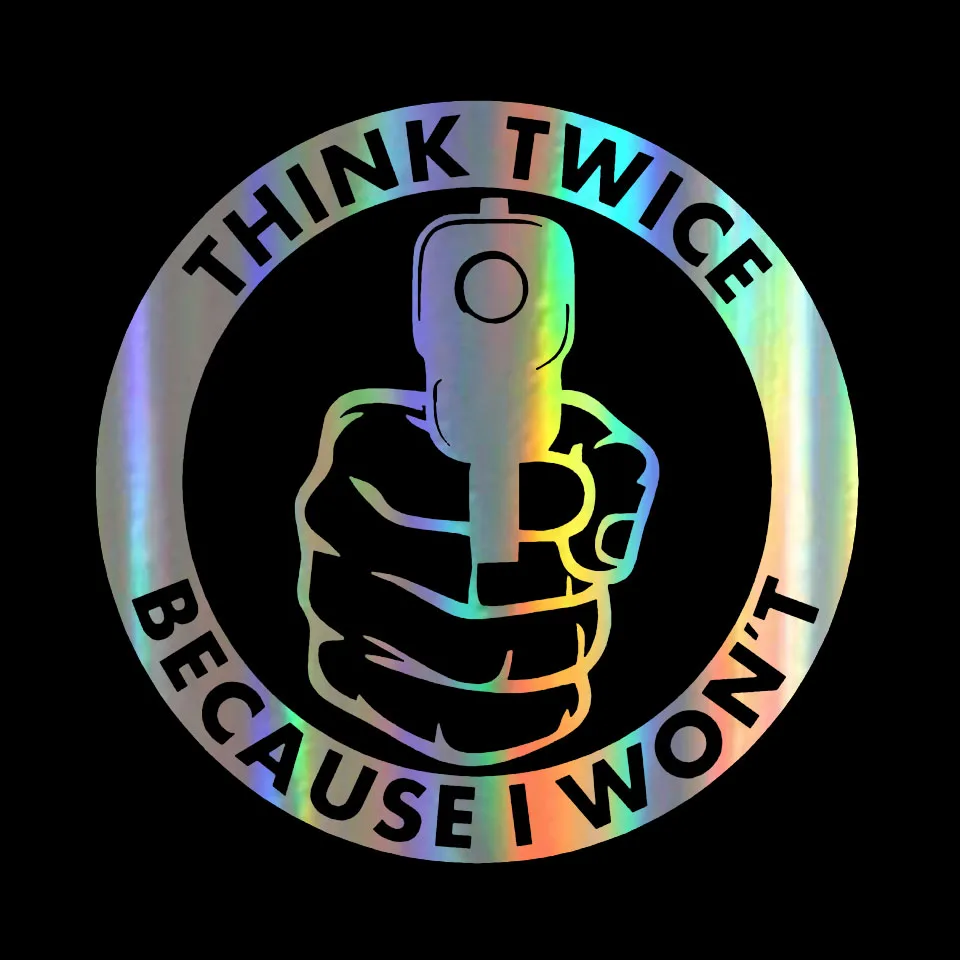 12.7CM  12.7CM personality style gun twice because I would not think of car stickerscar sticker Motorcycle sticker  (2)