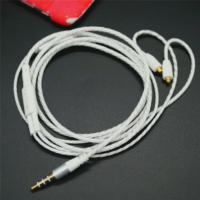Original Factory 10 Pcs MMCX Earphones Cable With HD Mic for Shure