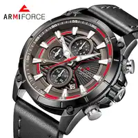 ARMIFORCE Mens Watches Top Brand Luxury Quartz Watch Men Calendar Leather Military Waterproof Sport Wristwatch Relogio Masculino