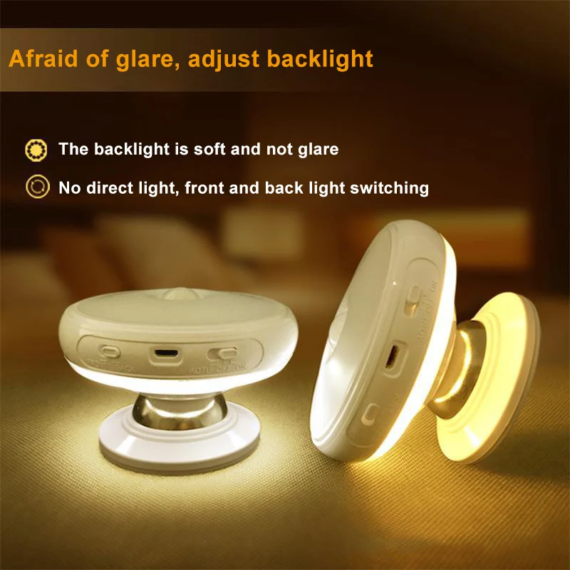 

Motion Sensor Night Light Rotating LED Sensor Lamp with USB Battery Powered Wardrobe Nightlight WWO66
