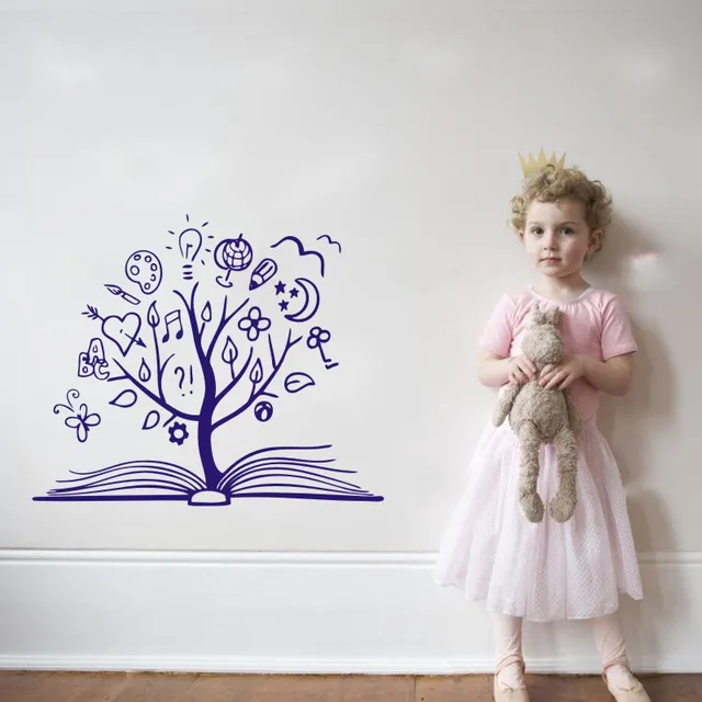 Yoyoyu Art Home Decor Book Tree Wall Decal Vinyl Sticker Library School Classroom Study Room Decoration Interior Design Ww 481 Room Decoration Home Decorvinyl Stickers Aliexpress