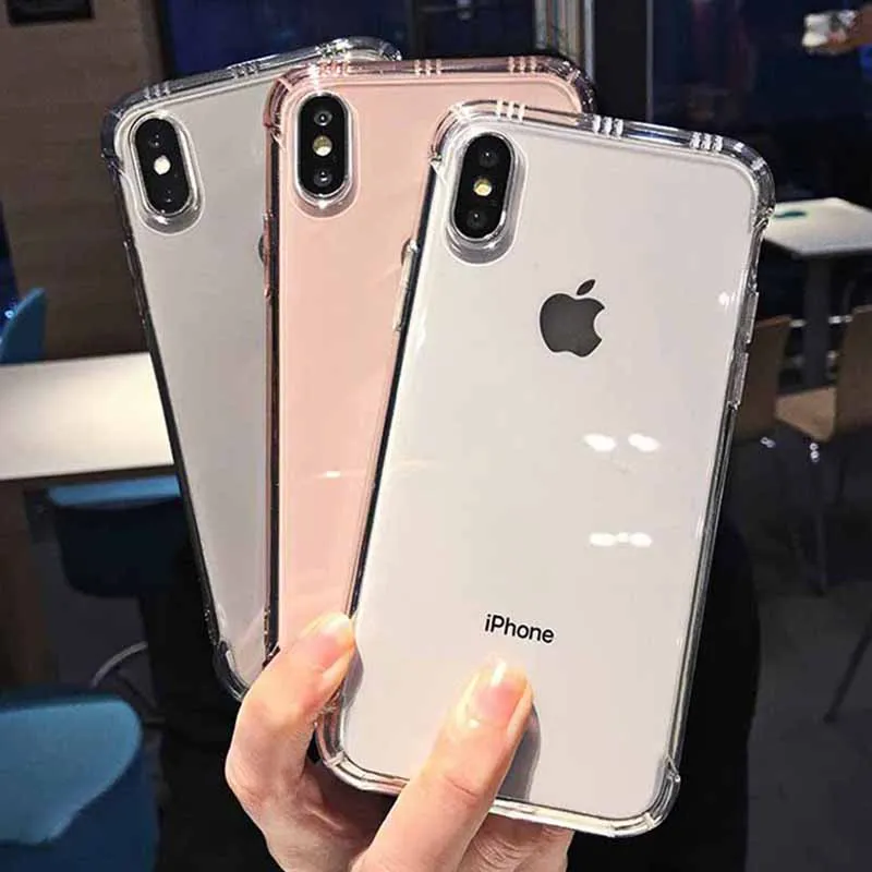 Противоударный Прозрачный чехол для телефона для iPhone Xr Xs Max X 6 6S 7 8 Plus Мягкий ТПУ прозрачный чехол для телефона для iPhone Xr Xs Max 6 7 8 Plus