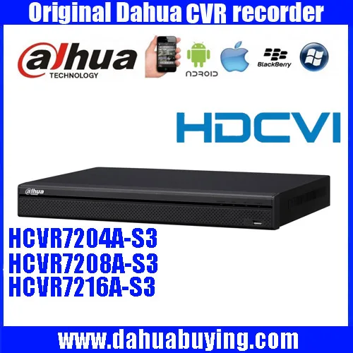 Original DAHUA 4 8 16CH Tribrid 1080P 1U HDCVI DVR Support 2HDD with dahua Logo HCVR7204A