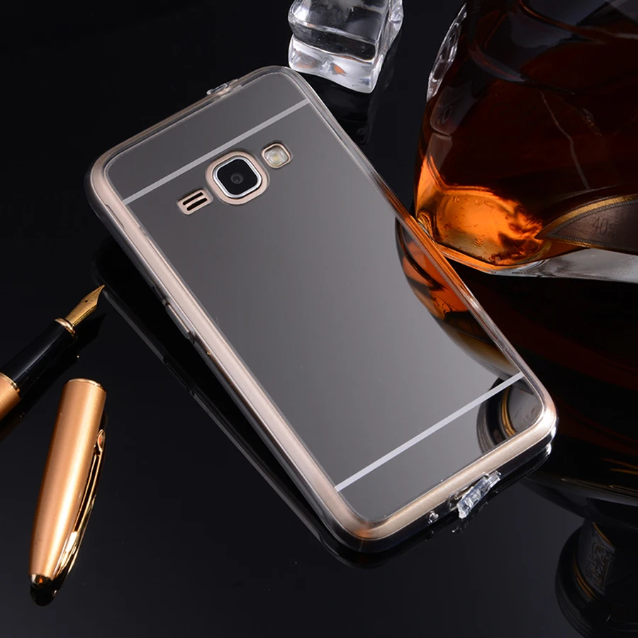 Чехол для телефона s samsung Galaxy J1 2016 зеркальный чехол мягкая Задняя накладка чехла