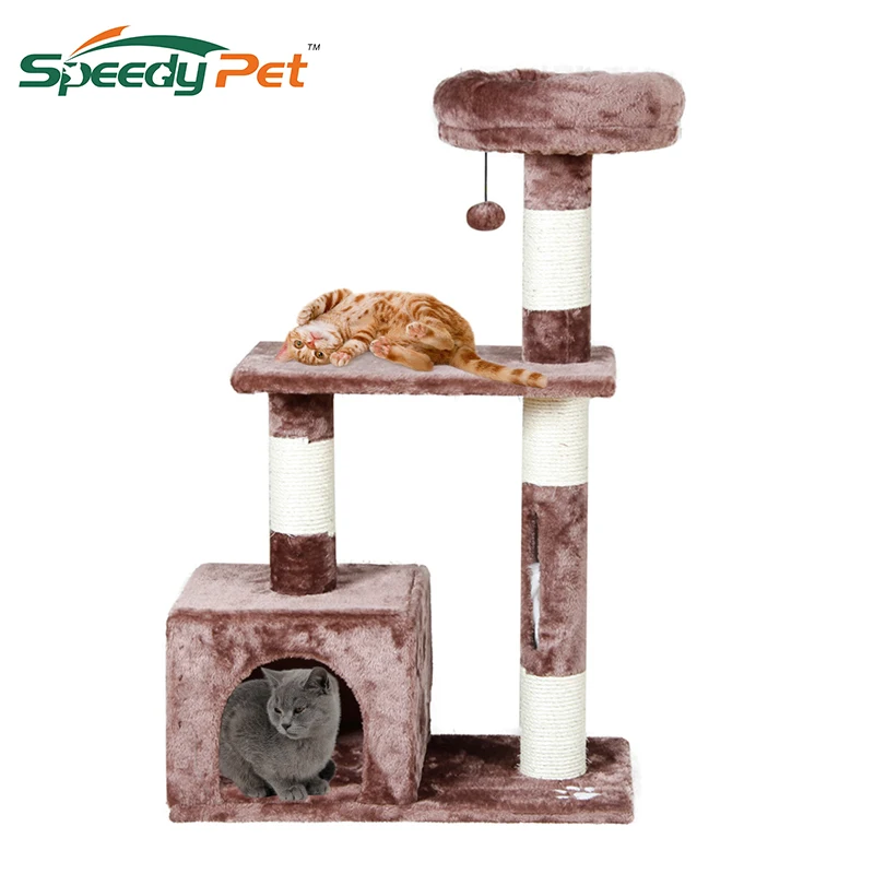 Wholesale Domestic Delivery Cat Toys Swinging The Ball Furniture&Scratchers Cat Tree House Scratch Toy For Pet Kitten Jumping