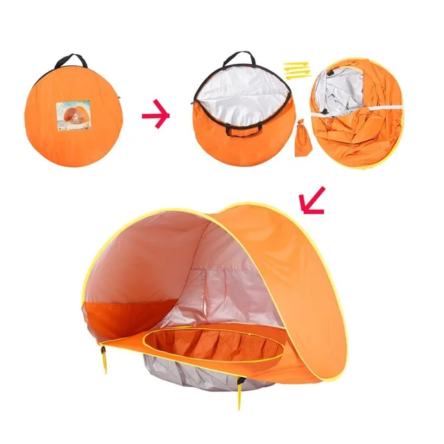 Baby beach tent UPF 50+ Waterproof Sun Shelter UV-protecting Sunshelter with Pool Kid Outdoor Camping Sunshade Beach sunshelter 6