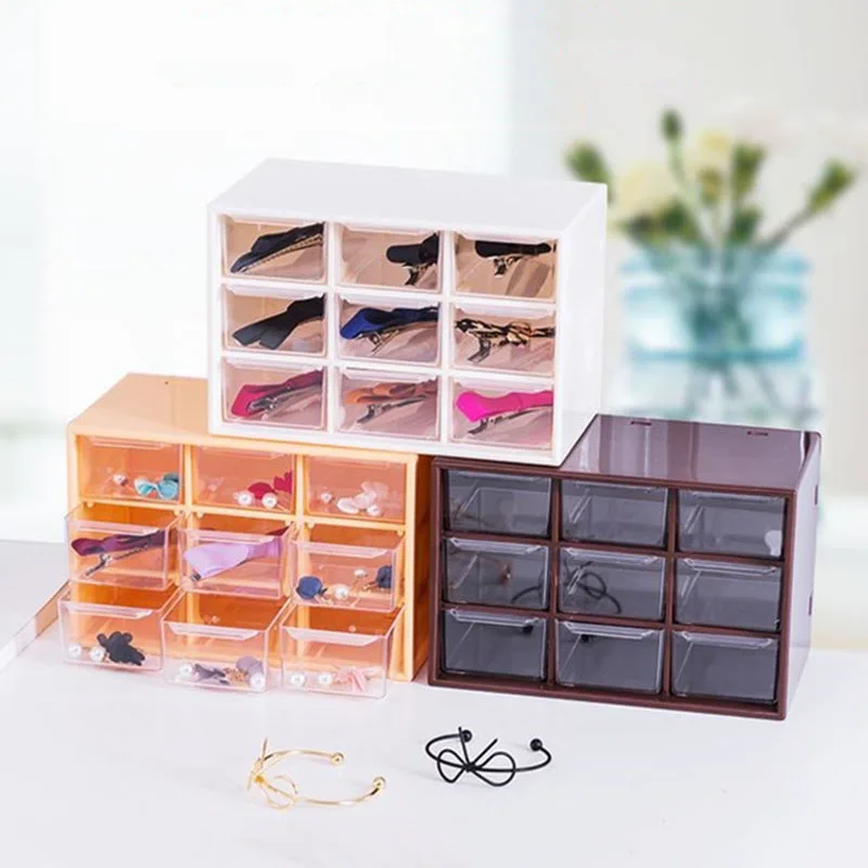 

Plastic Transparent Jewelry Storage Boxes Organizer For Creative Home Desktop Debris Drawer Storage Consolidation Organizer