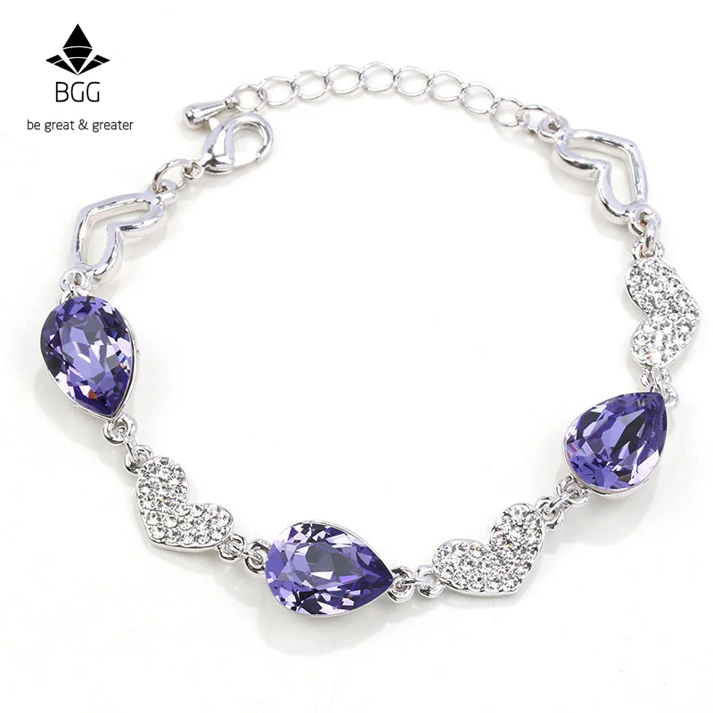 BGG New Luxurious Crystal Bracelet Silver Color Adjustable Infinity Charm Bracelets For Women Fashion Jewelry Dropshiping | Украшения и