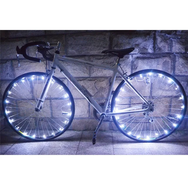 Perfect Bike Light Cycling Spoke Wheel Light Bicycle Lamp Wheels MTB Light 20LED Bright Lamp Bike Accessories String Wire Lamp 5