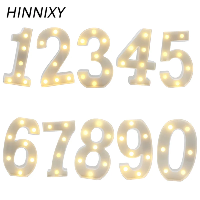 Hinnixy LED 3D Number Party Decoration Night Lamp 0-9 Arabic Numerals Kids Bedside Night Lighting Anniversary Valentine's Gift Hinnixy LED 3D Number Party Decoration Night Lamp 0-9 Arabic Numerals Kids Bedside Night Lighting Anniversary Valentine's Gift