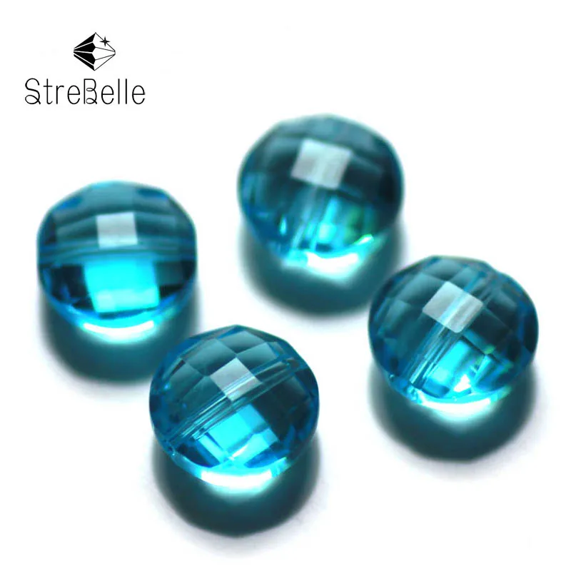 

8mm second series gridding round button with elegant cutting semi-crystal glass create your style 40faces