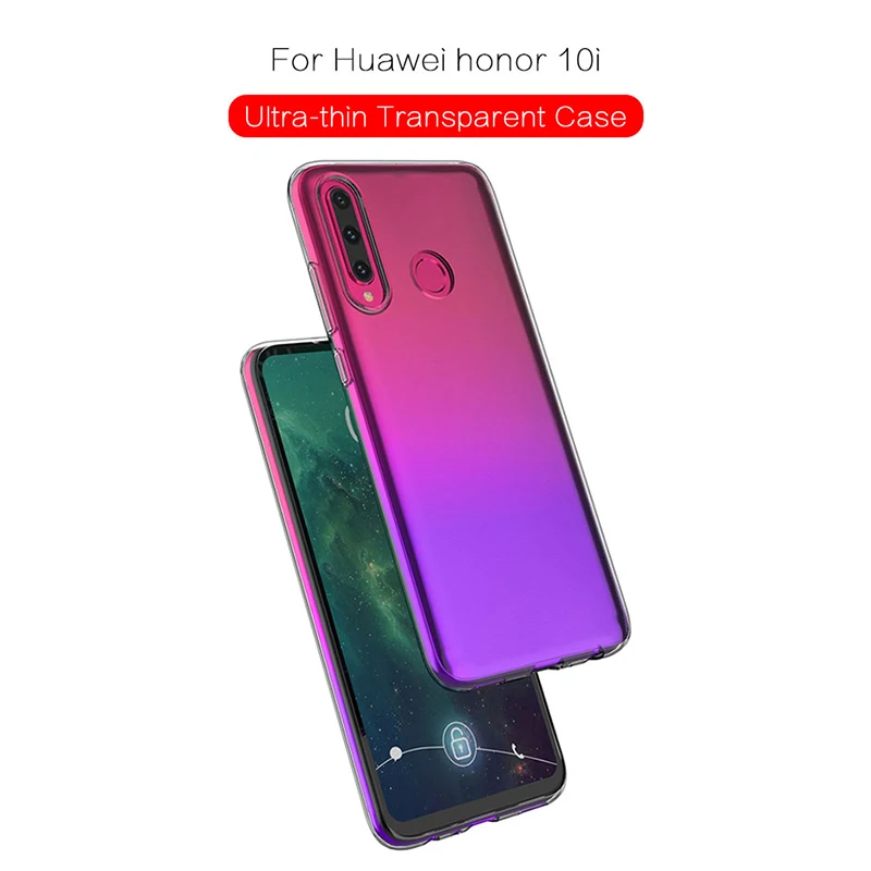 Чехол для Huawei Honor 10i 10 i силиконовая прозрачная задняя крышка чехол телефона lite