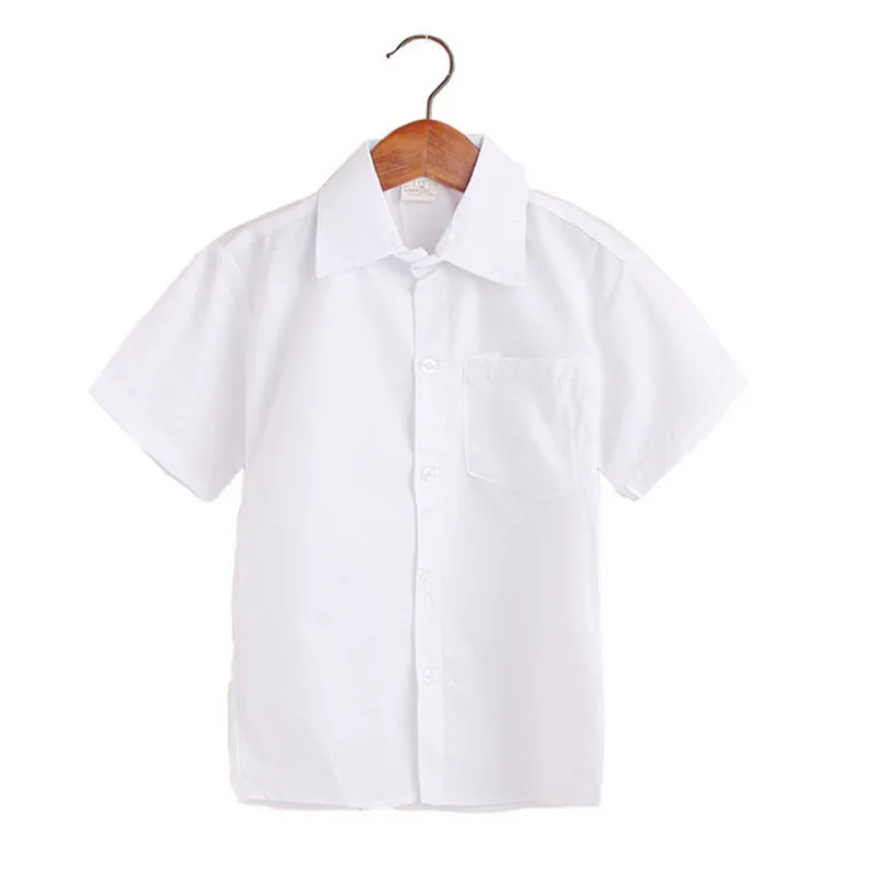 New Arrival Summer Short Sleeve Baby Clothes White School Boys Shirts ...