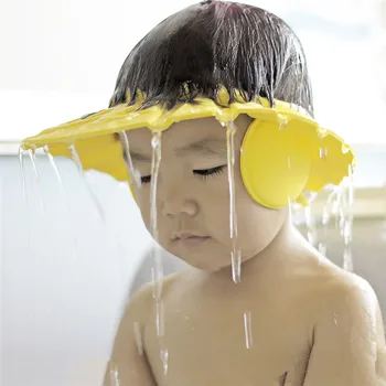 

Baby Shower Cap Baby Hat Shampoo Cap For The Pool Childen's Kid Goods Soft Adjustable Bath Wash Hair Shield Hat