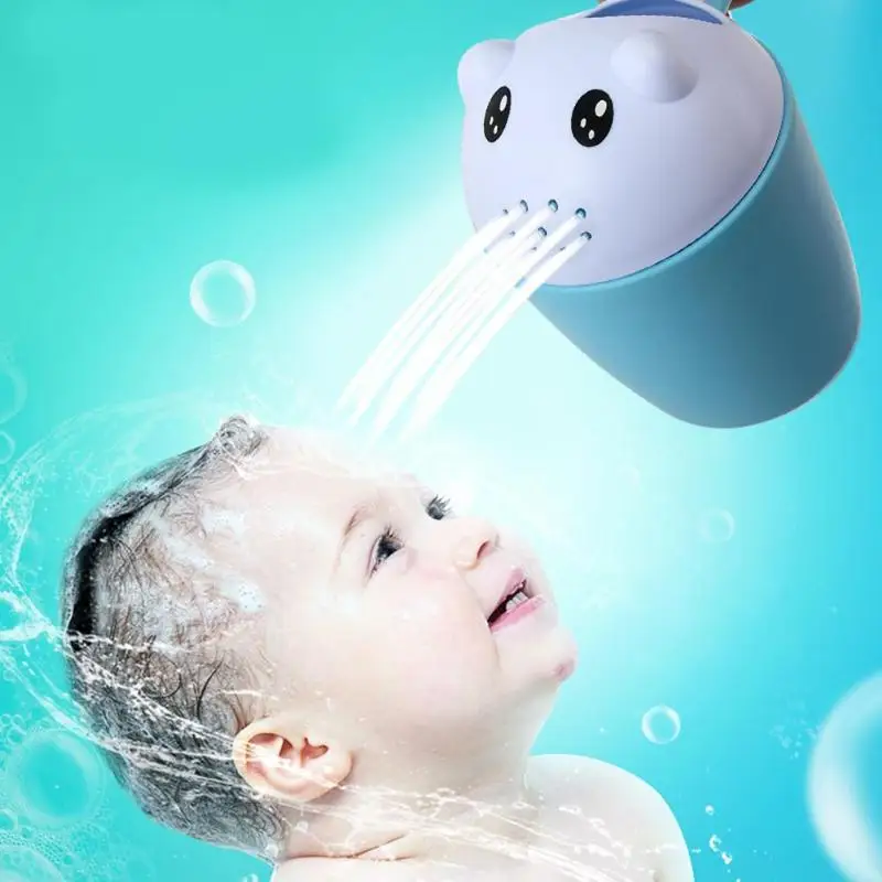 Детская мультяшная чашка для купания Новорожденный ребенок пластиковый душ Шампунь чашка Bailer Baby Shower ложка для воды Мытье Ванны чашка
