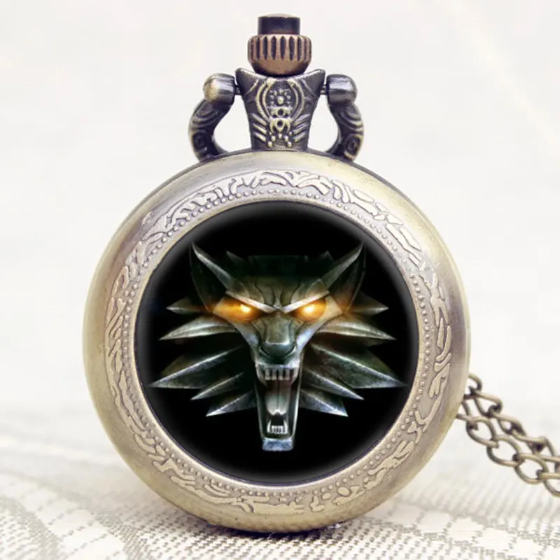 Игра престолов кварцевые Бронзовый карманные часы Прохладный удивительный Roaring Lion Цепочки и ожерелья плавающий Стекло брелок часы мужские