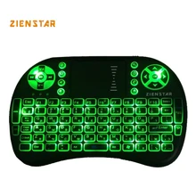 High Quality Russia Mini 2.4G Wireless Keyboard with 3 color backlit Air FLY Mouse Remote Control Touchpad For TV Box Smart TV