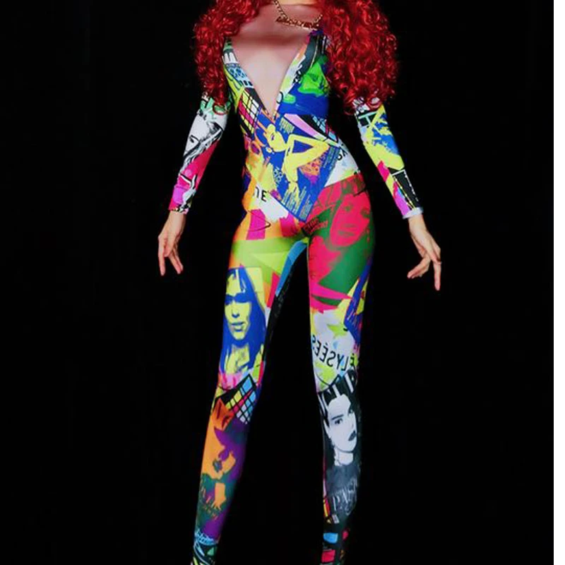 Colorful Printed Jumpsuit