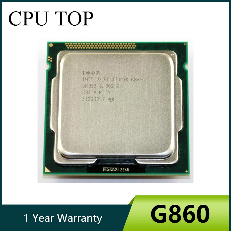 Процессор intel Pentium G860 3,0 ГГц 3 Мб кэш-памяти LGA1155 двухъядерный процессор 65 Вт для настольных ПК