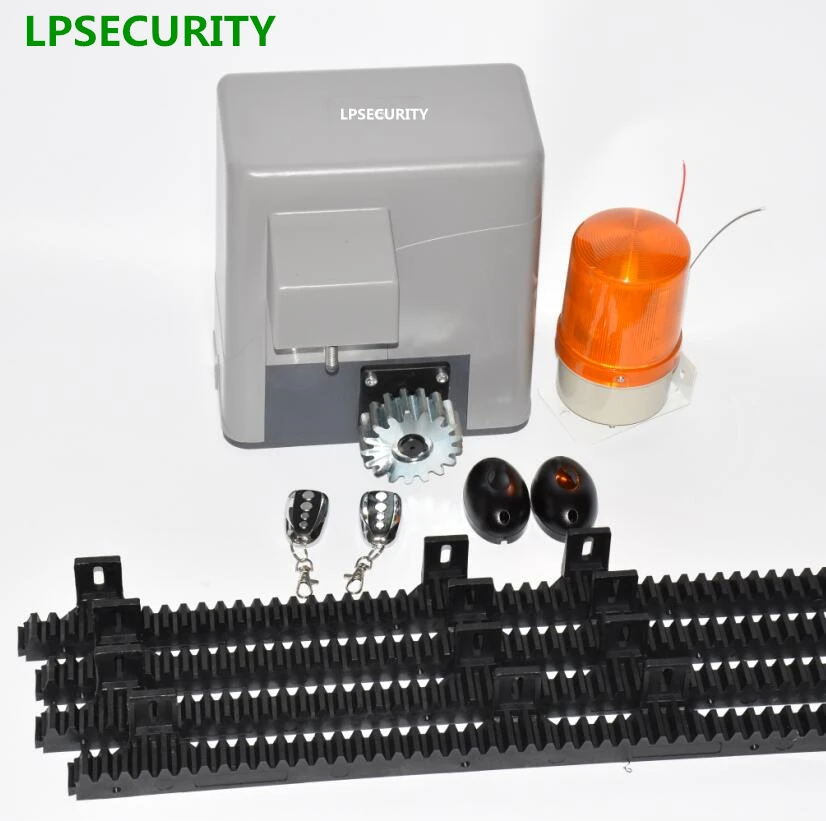 24VDC 240V 110V electrical automatic sliding gate door opener motor operator 800kg 4 keyfobs 4m/5m racks 1 keypad 1 lamp 1sensor