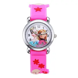 JOYROX детские наручные часы Принцесса Эльза Милые силиконовые малыш часы подарок для детей мультфильм часы кварцевые часы Relojes Relógio