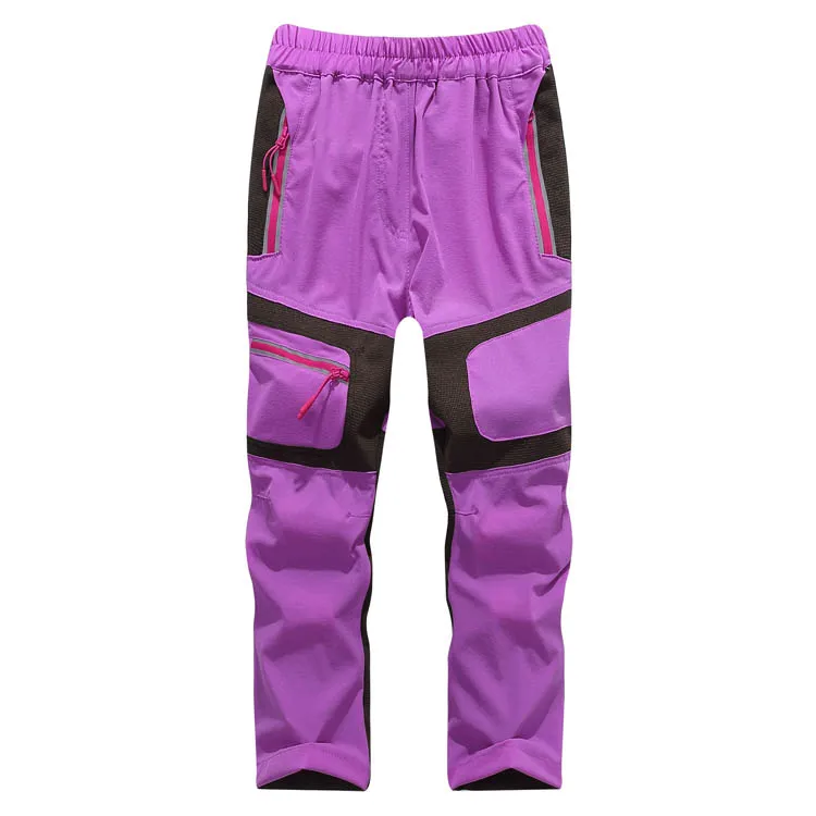 TRVLWEGO, Походные штаны для путешествий, летние детские штаны в стиле пэчворк, детский спортивный быстрый сухой с защитой от ультрафиолета, розовый, синий - Цвет: Violet