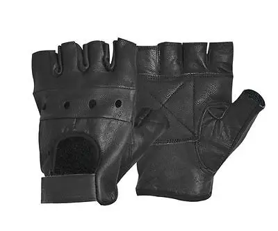 

Men's PU Leather Gloves Half Finger fingerless gloves climbing bicycle anti skid fitness workout gym training gloves SW55