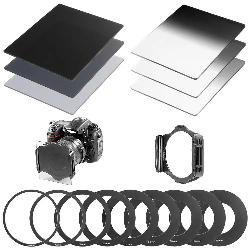Neutral Density ND Filter Kit for Cokin P SeriesFull ND Filters+Graduated ND Filters + Metal