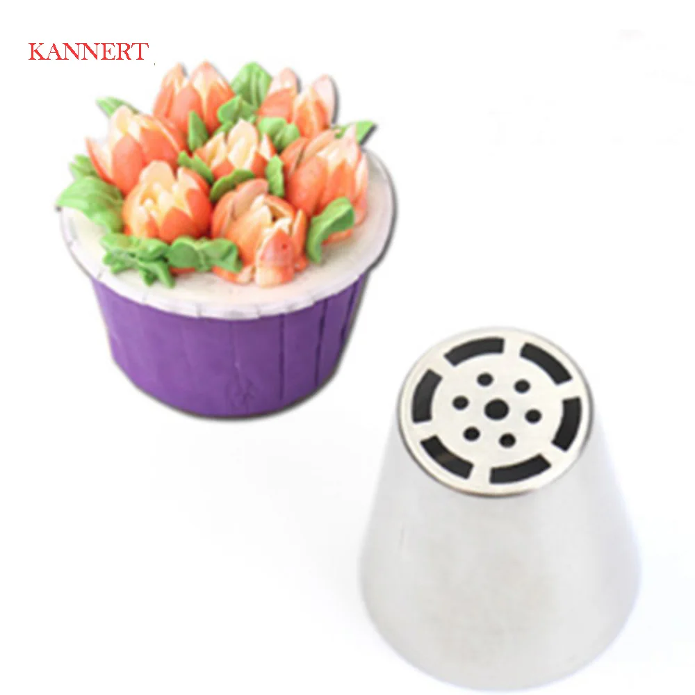 

Russian Tulip Flower Cake Icing Piping Nozzles Decorating Tips Baking Tool #3