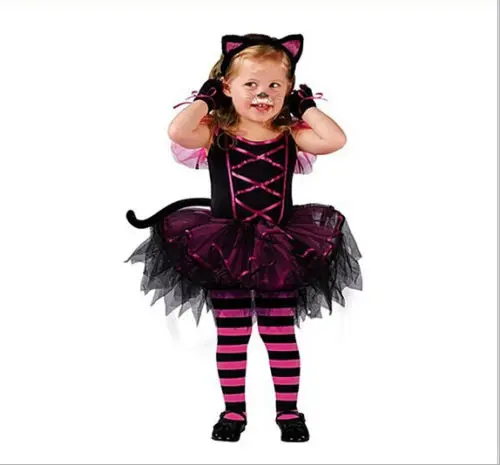 kids child girls kitty cat costume carnival halloween princess fairy fancy dress up cosplay outfits with ear headband size 2 10y - Cat Outfit For Halloween kids child girls kitty cat costume carnival halloween princess fairy fancy dress up cosplay outfits with ear headband size 2 10y - Cat Outfit For Halloween