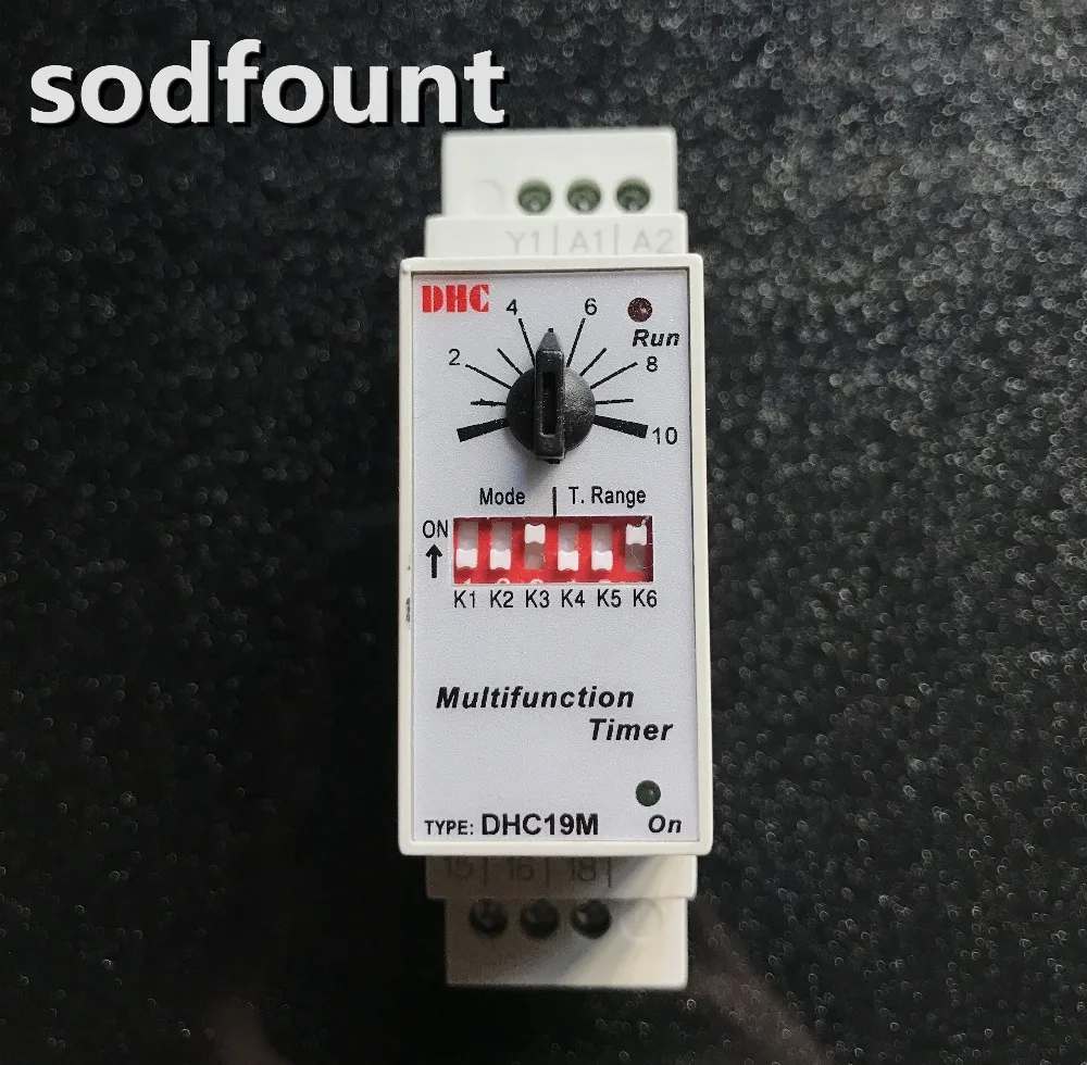 1Pc AC/DC 24-240V DHC19-M Multifunction Timer Time Relay