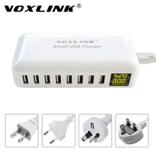 Voxlink Smart зарядка через USB концентратор 8-Порты и разъёмы Главная Путешествия стены Зарядное устройство 40 Вт 8A Multi-Порты и разъёмы Desktop зарядка через USB станции для iphone Samsung