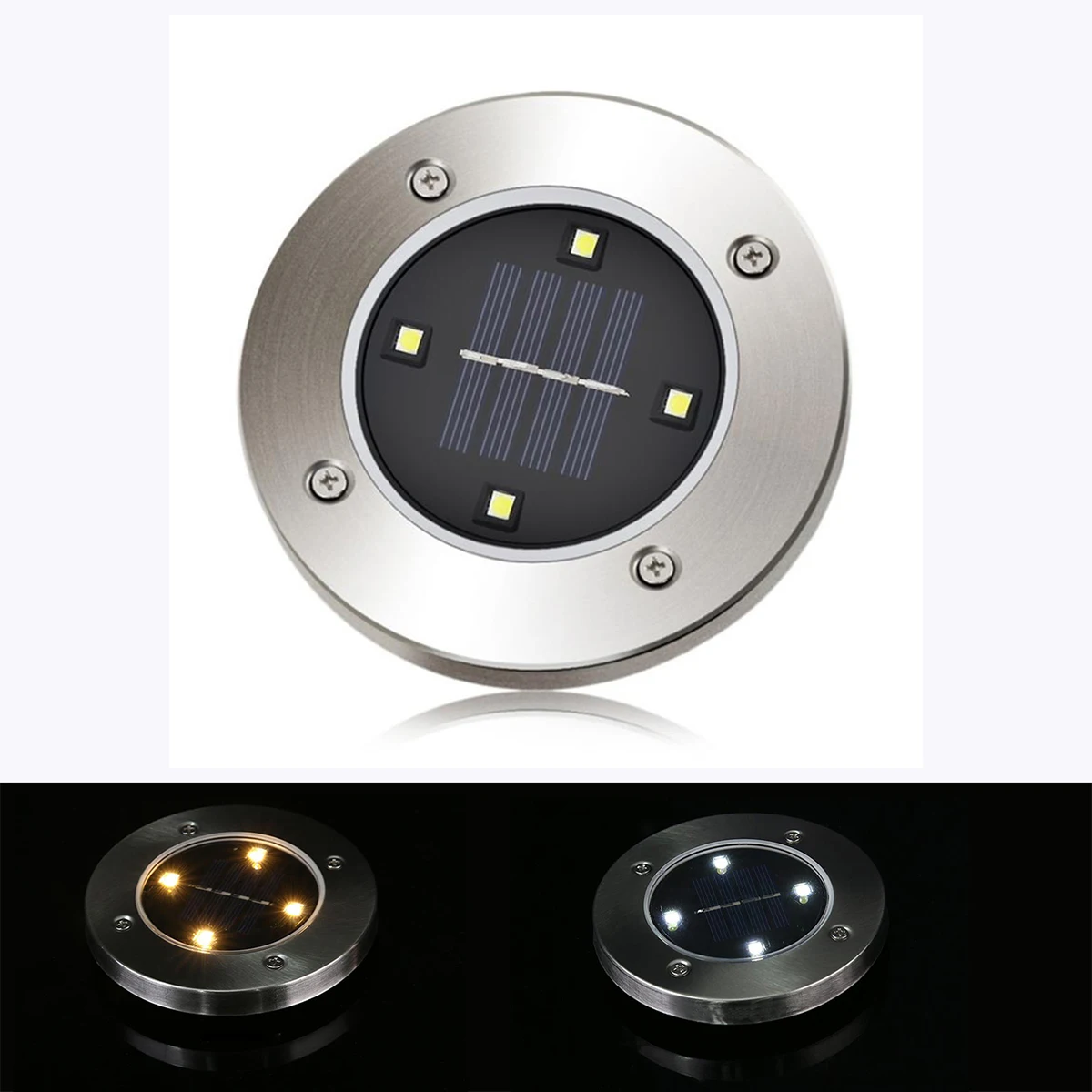 1 PC 4Leds Waterproof Solar Garden Buried Light Landscape Lighting