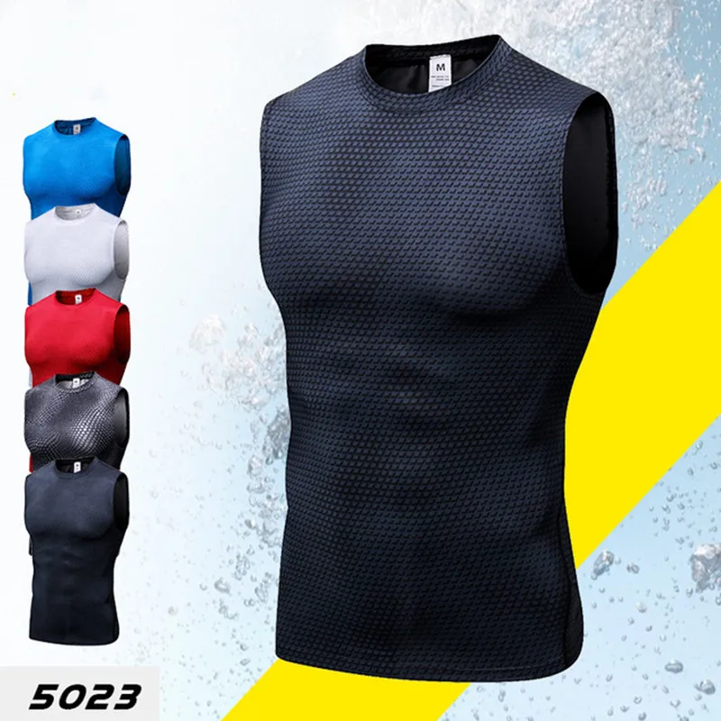 

ESHINES 2019 New Sport Vest Men Polyester Material Thermal Quick Dry Fitness Gym Vest Big Size Warm Wear For Male Cheap Price