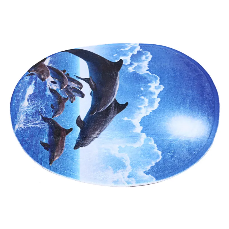 Kaufen Dolphins Springen Dusche Vorhänge Badezimmer Wasserdicht Polyester Bad Pad Sockel Teppich Deckel Wc Abdeckung Ozean Print Art Decor