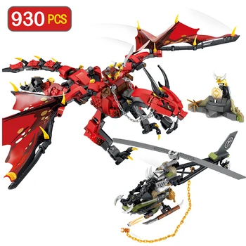 

Flying Fire Dragon Knight Building Blocks Bricks Creative Figures Toys for Children Boys Friends Birthday Gift