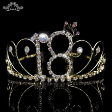 Кристальные тиары и короны повязки для волос женская свадебная прическа невесты аксессуары для волос украшения для 18/16 лет подарок на день рождения