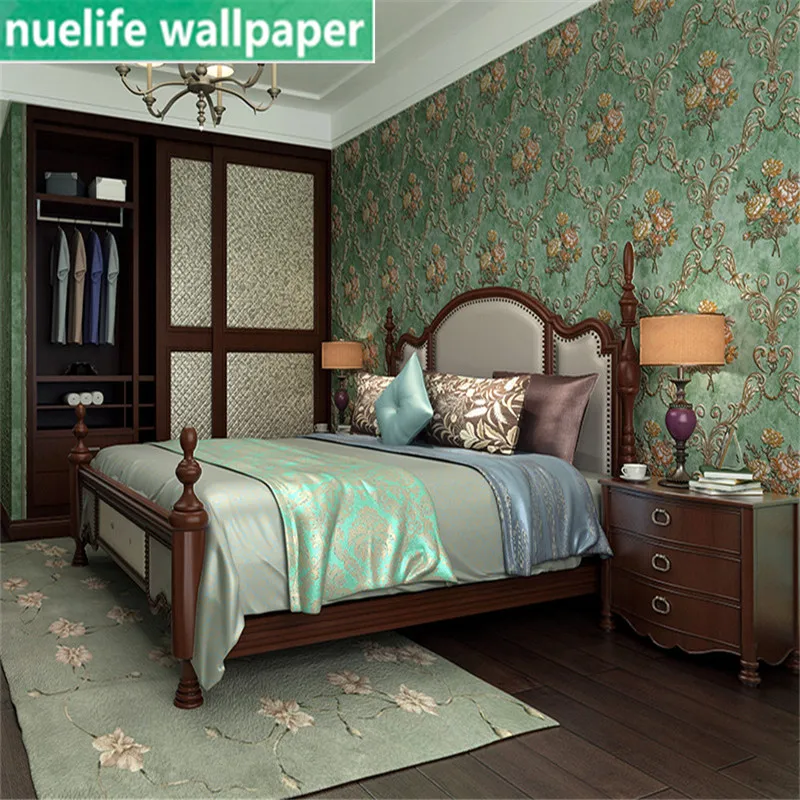 

Idyllic retro nostalgic style living room bedroom bookstore restaurant beauty salon 3D non-woven wallpaper background wallpaper