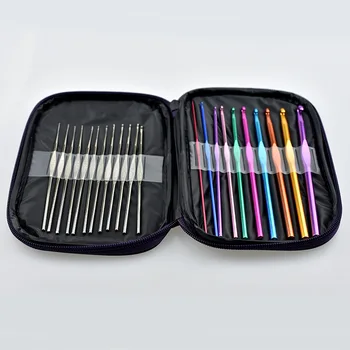 

50sets 22pcs/set Aluminum Alloy Crochet Hook Knitting Needles Set Weave Sweater knitting tool Kit wen6318