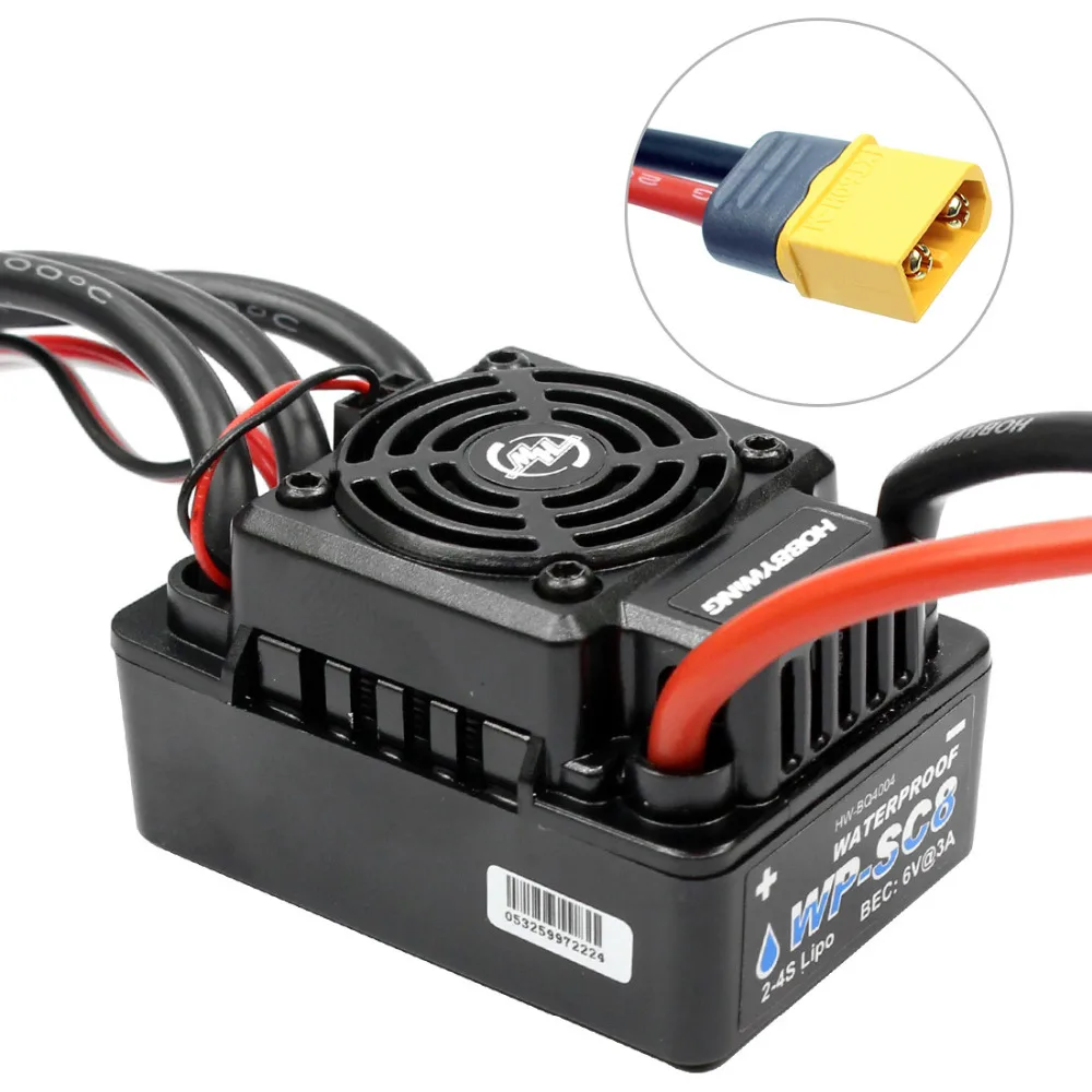 

Hobbywing EZRUN WP SC8 120A Waterproof Speed Controller Brushless ESC for RC Car Short Truck RTR version