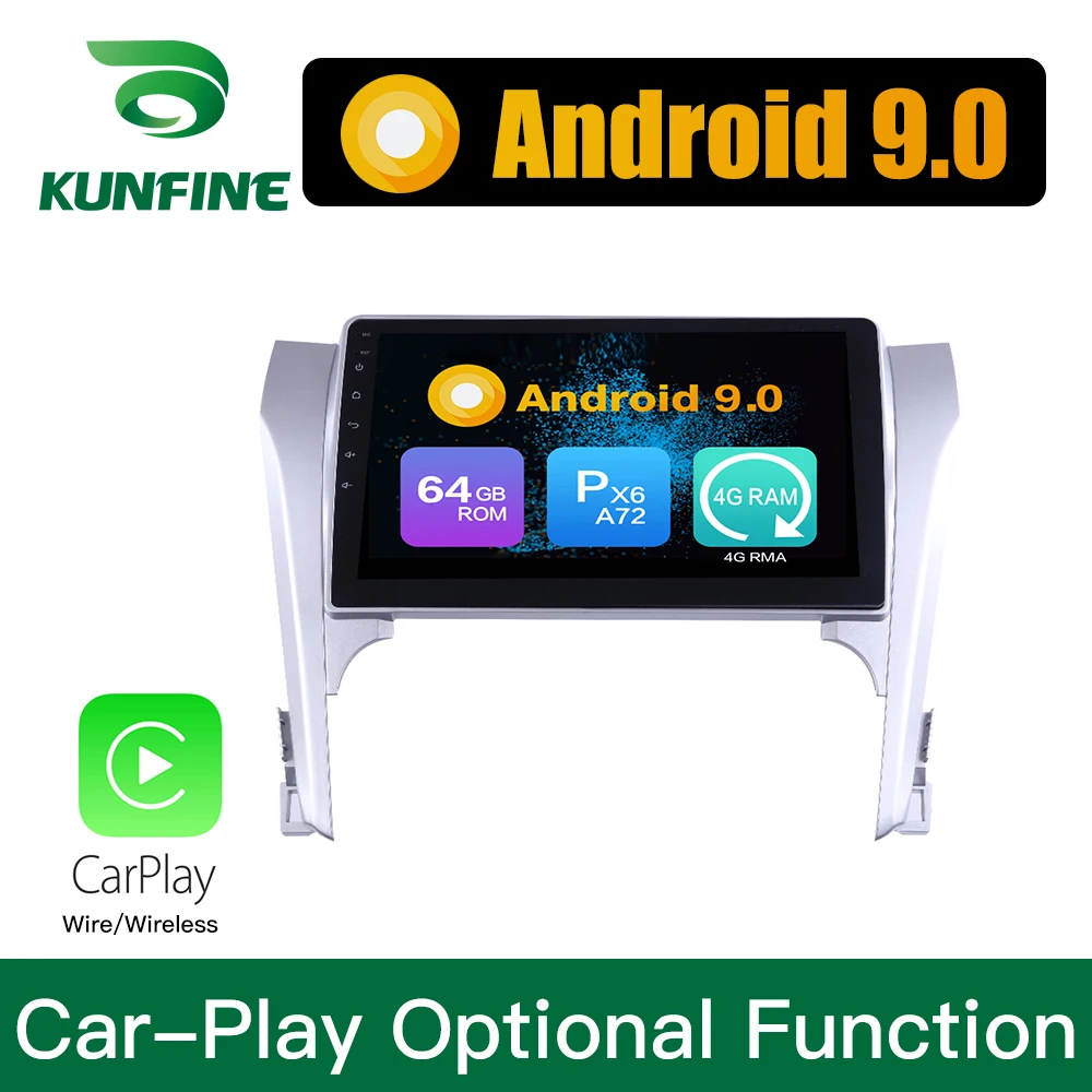 Android 9 0 Ram 4G Rom 64G PX6 Cortex A72 автомобильный DVD GPS мультимедийный плеер стерео для Toyota Camry