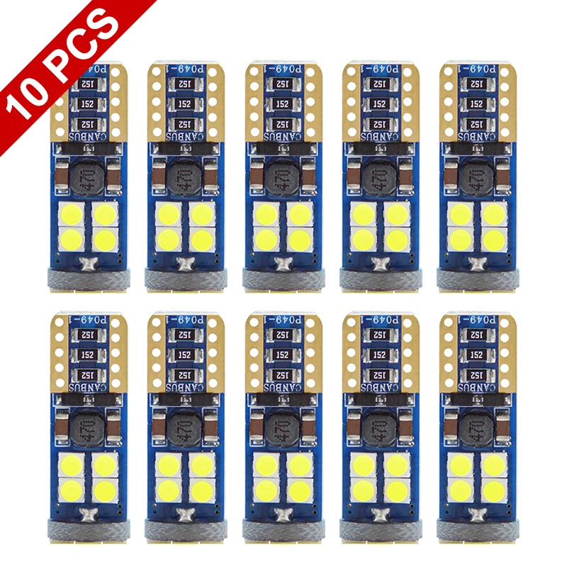 

10PCS Car Light T10 W5W LED 3030 12SMD light bulb No CANBUS error 12V Super bright clearance Lights bulb lamp white