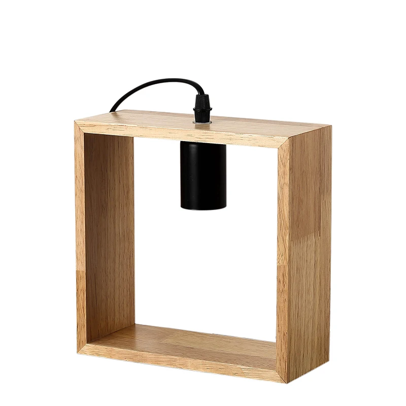

Modern Art Decoration Desk Lamp E27 Holder Night Light Desk For Decorate Nature Style EU Plug AC85-265V Solid Wooden Table Lamp